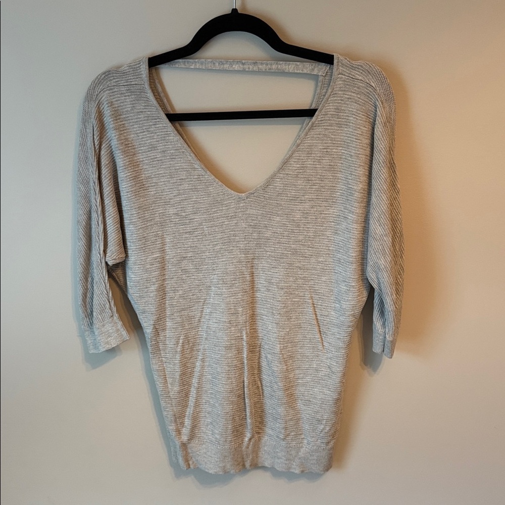 Express Light Gray Knit Top